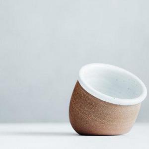 Salt Cellar - White Ceramic Salt Pig