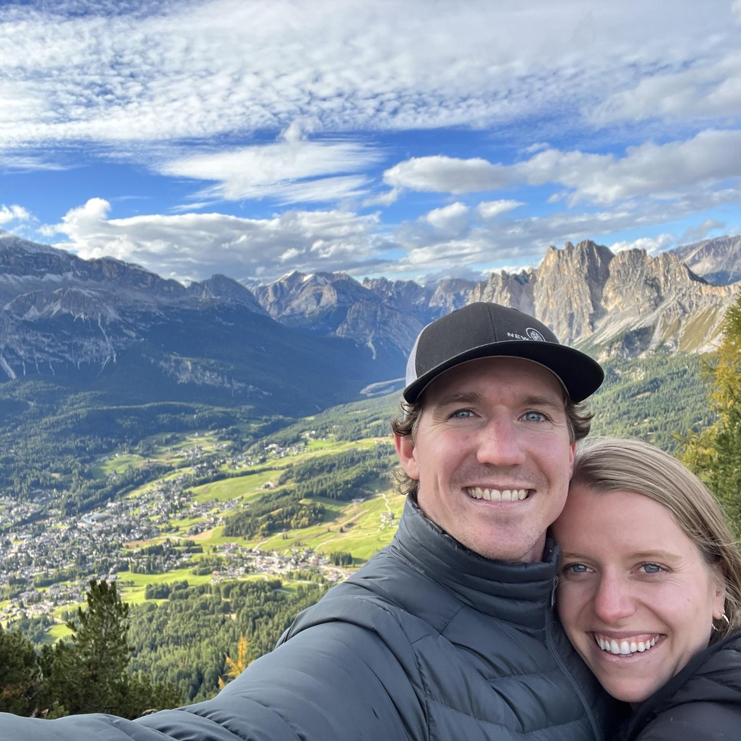 Hiking through the Dolomites in Cortina, Italy