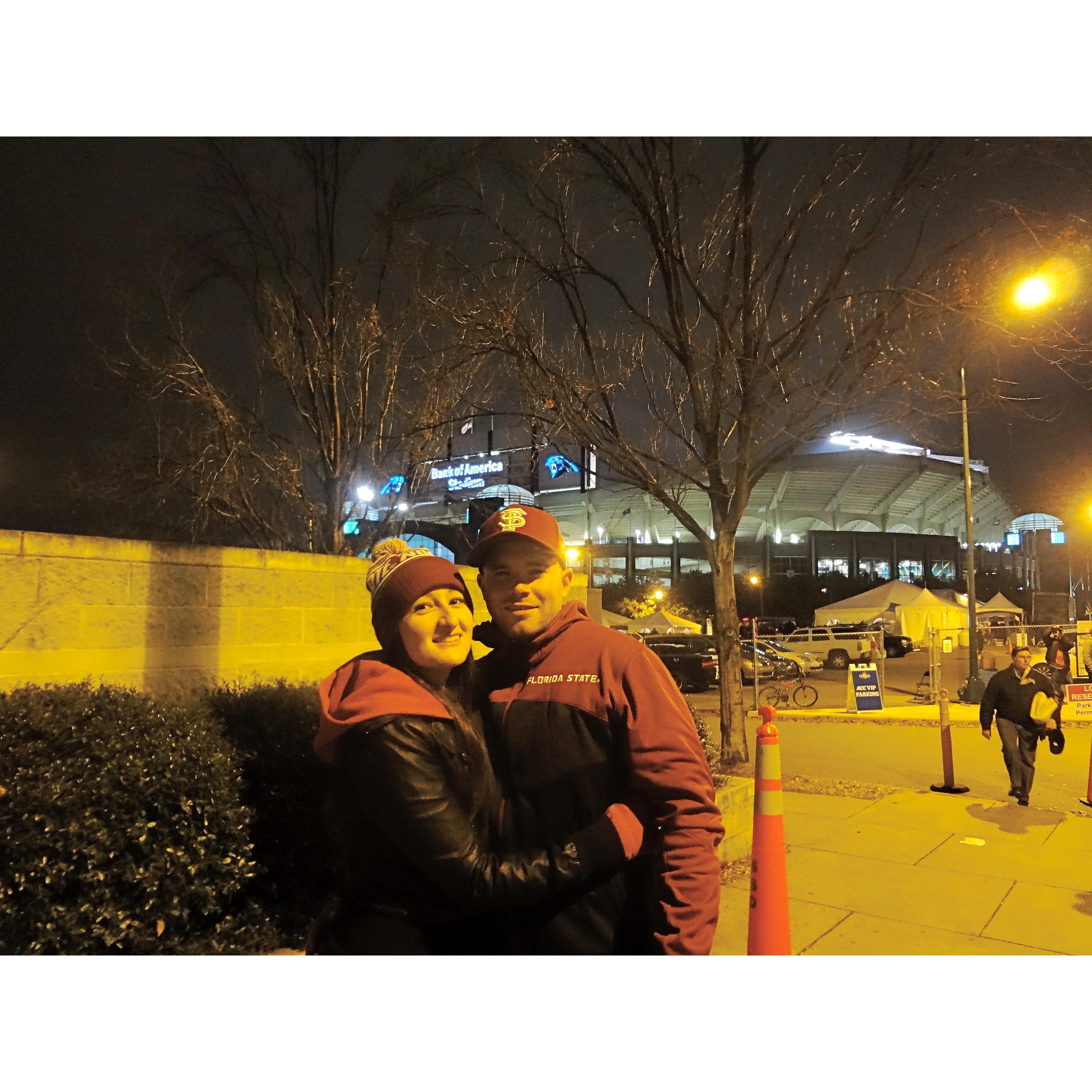 While we were long distance. ACC Championship Game, North Carolina, Dec 2013