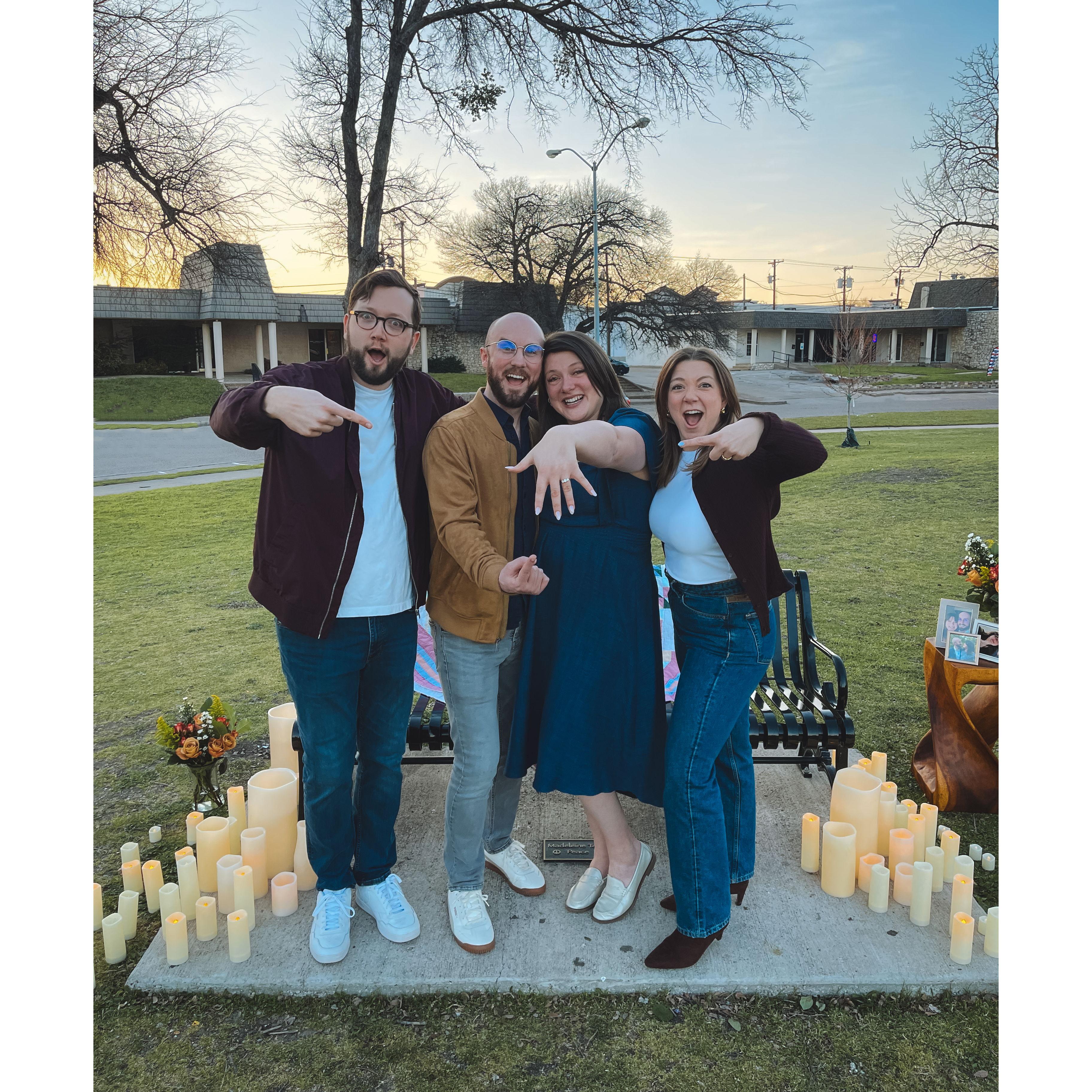 Right after she said yes!!