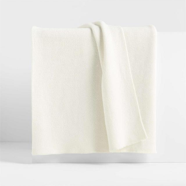 Calda Organic 70"x55" Pampas Ivory Throw Blanket