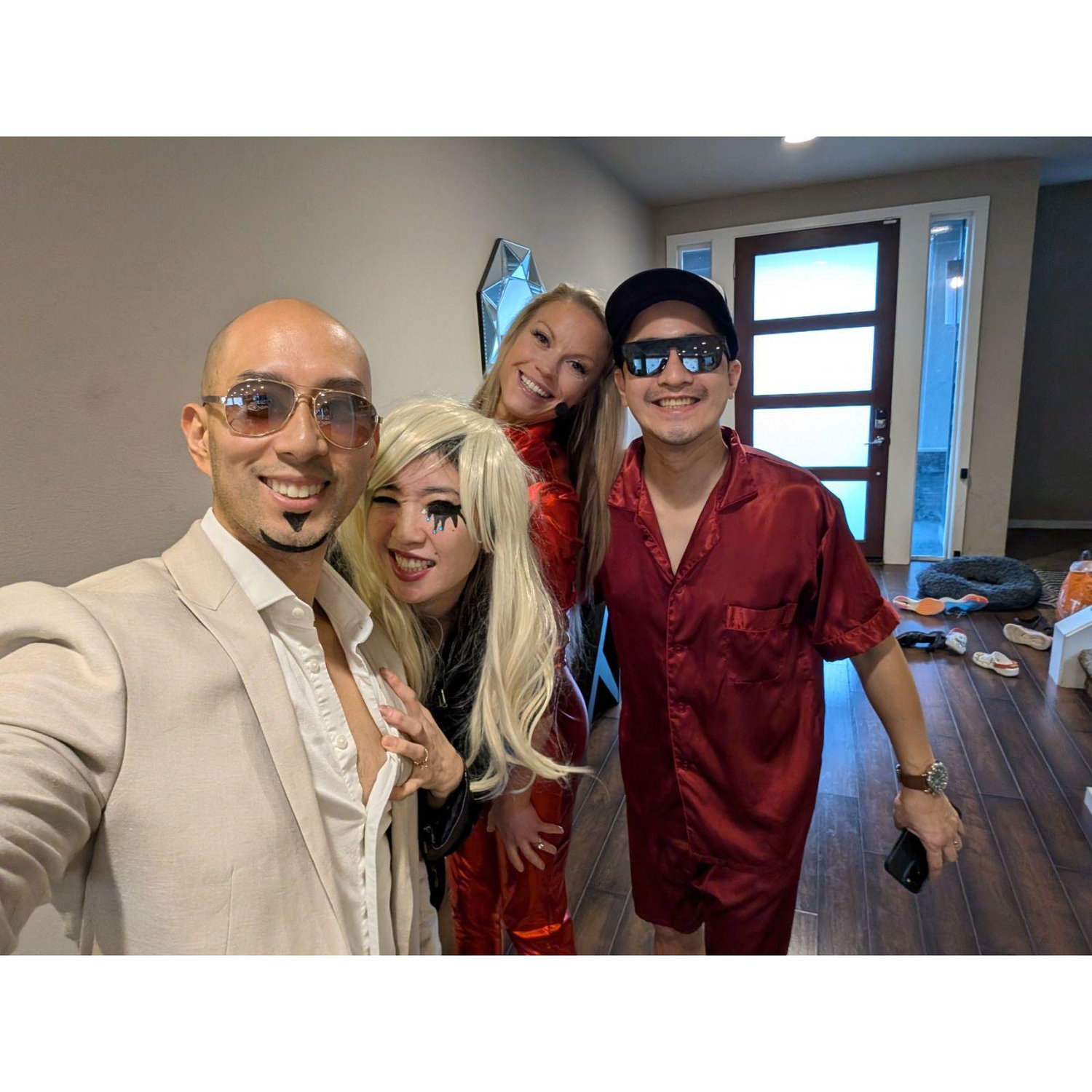 Mr. Worldwide & Lady Gaga hanging out with Bruno & Britney