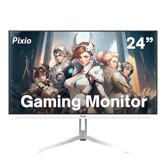 Pixio PX248 Wave White 24 inch 200Hz Refresh Rate FHD 1080p Resolution Fast IPS Panel 1ms GTG Response Time White Gaming Monitor with Adaptive Sync