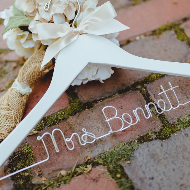 Wedding Hanger, Bride Hanger, Personalized Hanger, Bridal Hanger, Wedding Dress Hanger, Custom Wire Hanger, Mrs Name Hanger