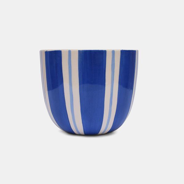 Dark Blue Stripe Planter