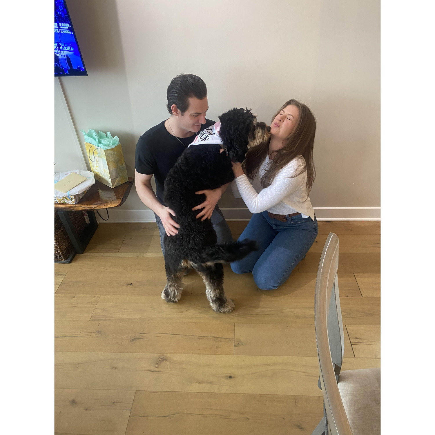 Phoebe was obviously really excited her last name at the vet will also be changed to Guinane!