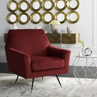 Nynette Velvet Retro Mid Century Accent Chair