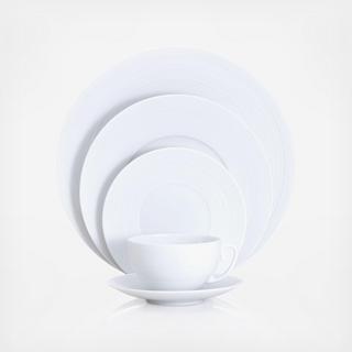 Hemisphere Matte White 5-Piece Place Setting, Service for 1