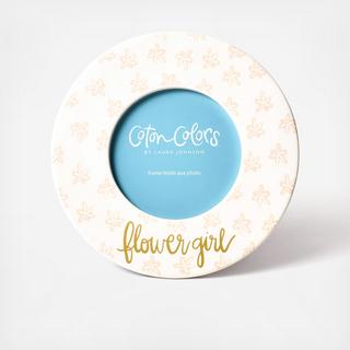 Floral Flower Girl Round Frame