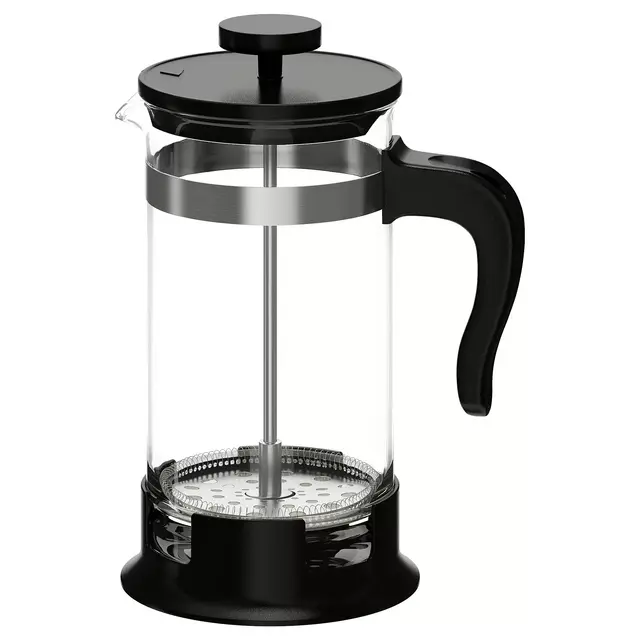 UPPHETTA French press coffee maker, glass/stainless steel34 oz