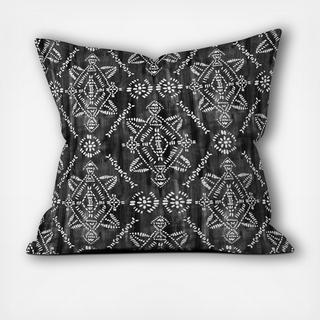 Reeve Pattern Black Throw Pillow