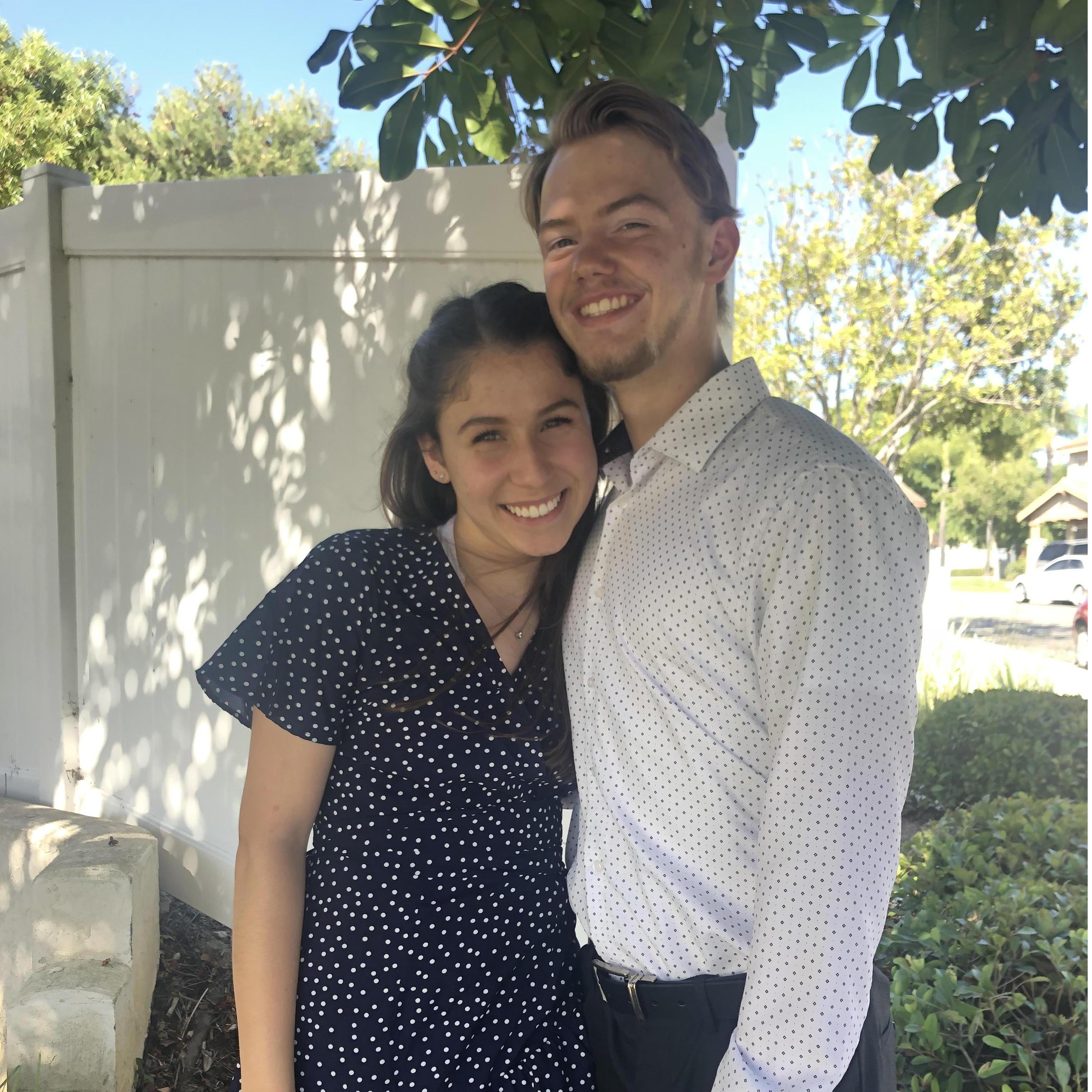 This picture was taken on our one year anniversary.