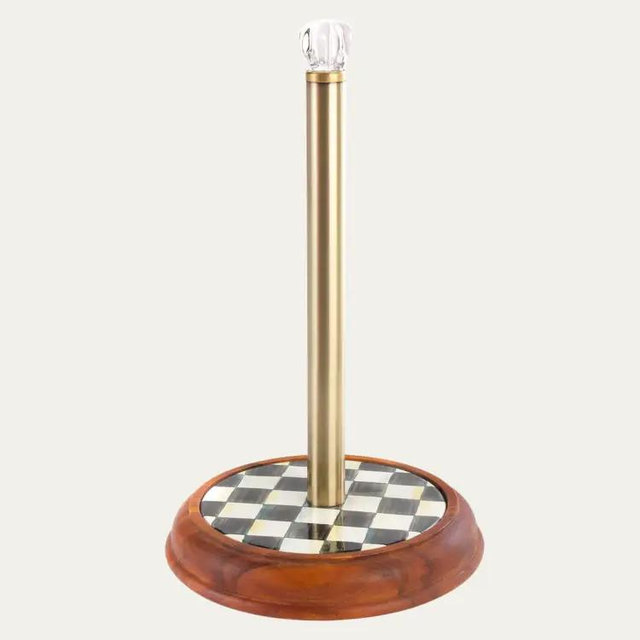 Courtly Check Wood Paper Towel Holder