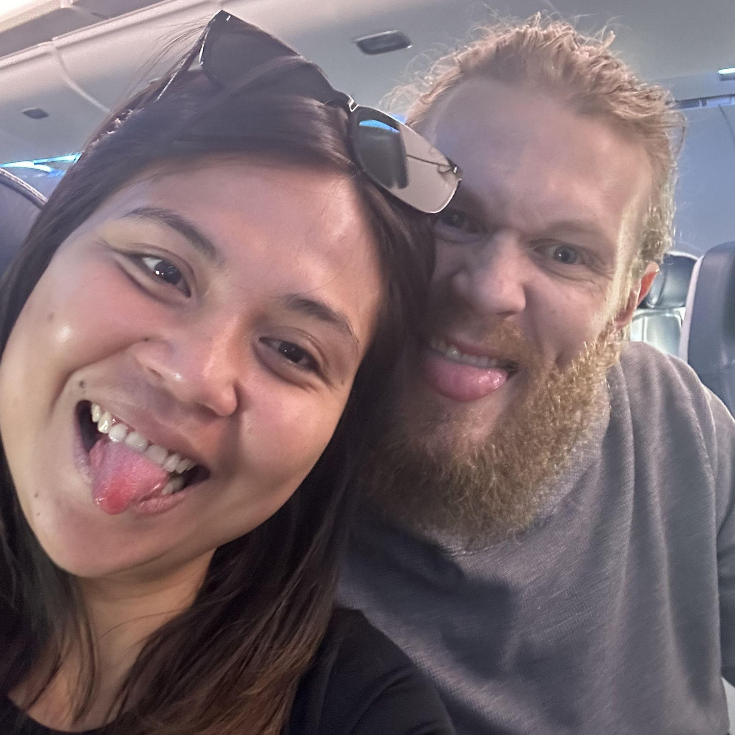 Just a silly photo. :) We're flying to IOWA for Christmas.