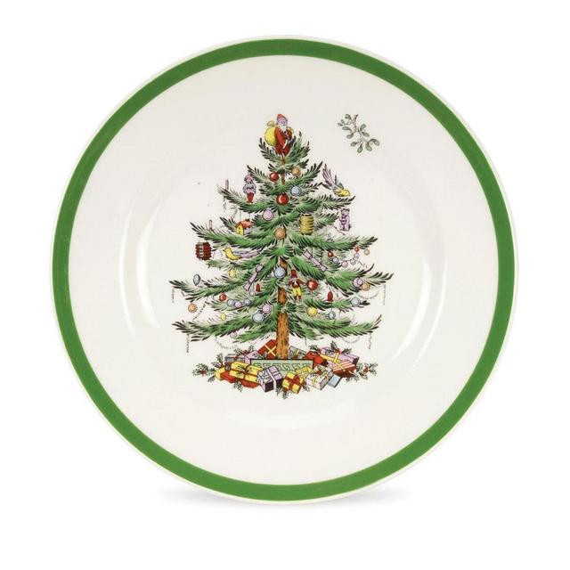 Spode Christmas Tree Salad Plate Set/4