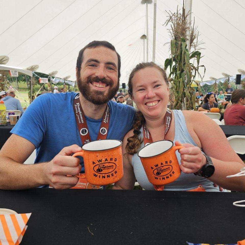 Got 3rd in our age groups in the 5K at Pumkinman!
