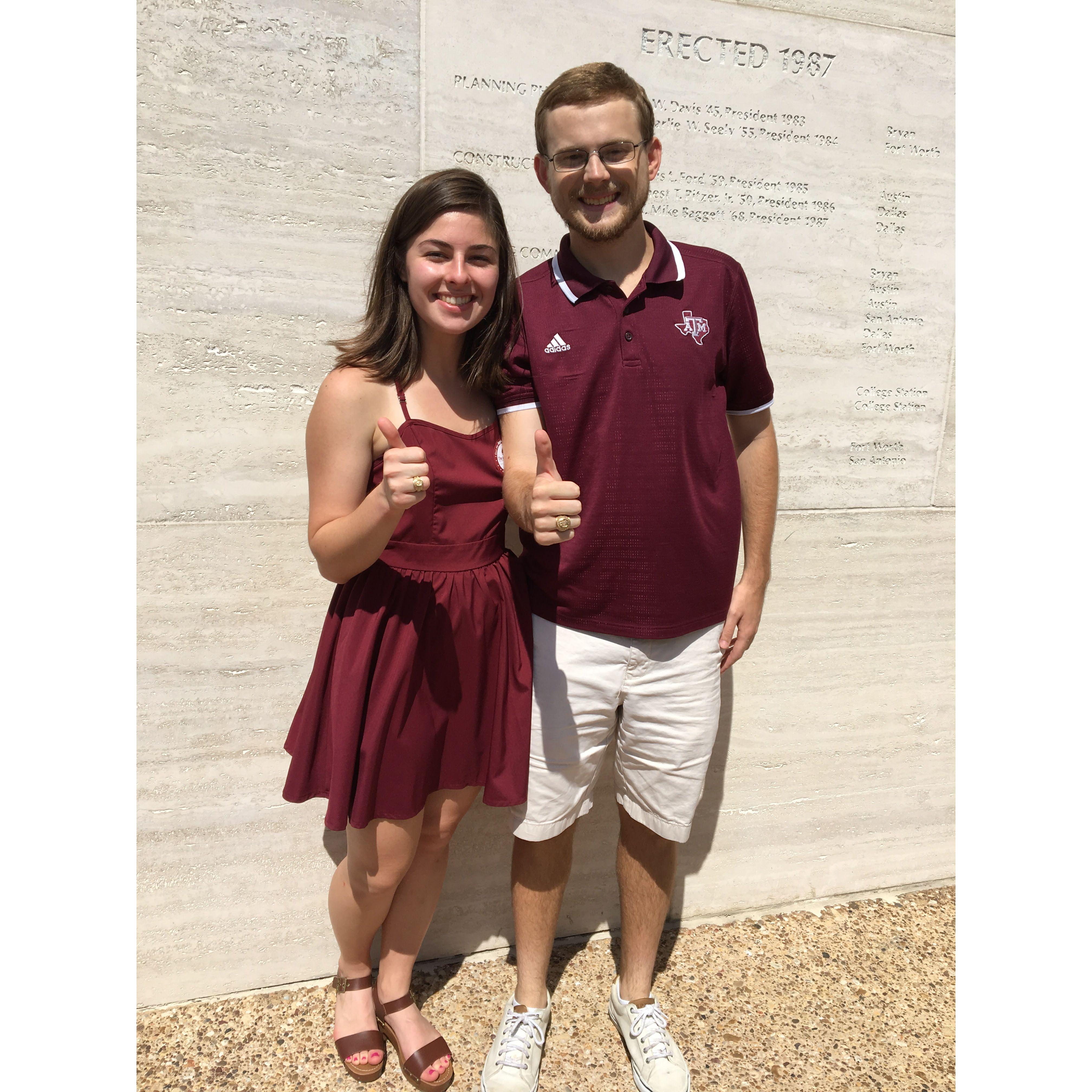Sara's Ring Day at A&M. 2017.