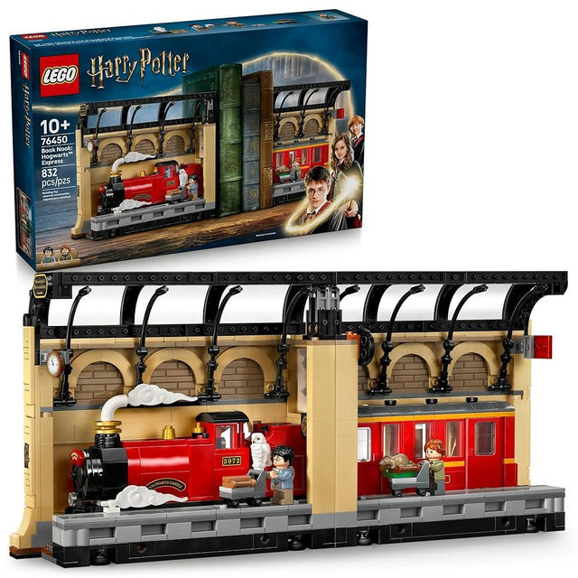 LEGO Harry Potter Book Nook: Hogwarts Express - Kids Toy - DIY Kit and Pretend Play Building Set for Boys and Girls, 10+ - Includes Collectible Harry and Ron Minifigures - Birthday Gift Idea - 76450