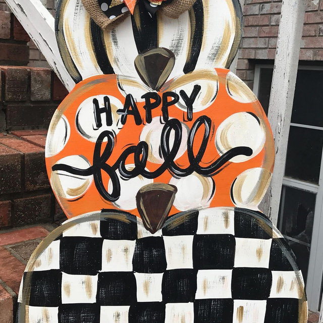 Halloween Door Hanger - Fall Door Hanger - Pumpkin Door Decor - Autumn Door Sign - Halloween Wreath - Personalized Door Decor