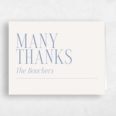Denim Blue Wedding Thank You - Jaden Landscape