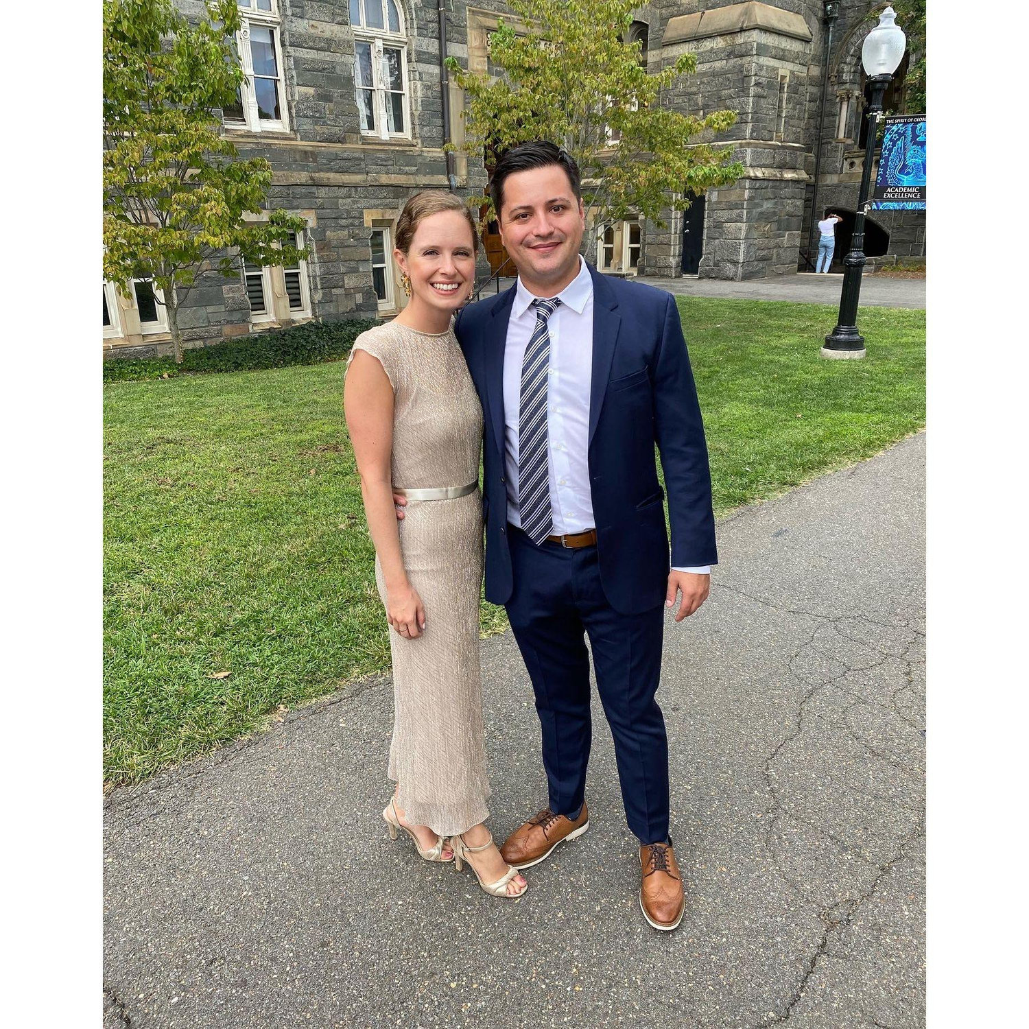 Mike's first visit to campus to celebrate Bridget and Dan at Georgetown University, Washington DC 2022