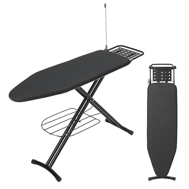 Ironing Board Full Size, RAINHOL 43"x13" Sturdy Iron Board with Iron Rest and Garment Rack, Height Adjustable Ironing Boards with Cover and Padding, Foldable and Heavy Duty