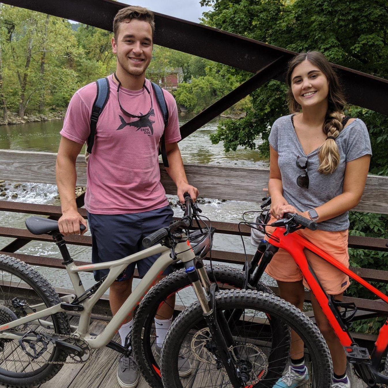 Riding our bikes on the Towpath trail!