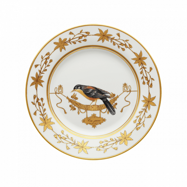 Dinner plate Volière Cou Jaune