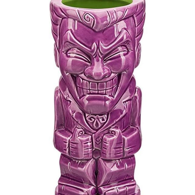 Beeline Creative Geeki Tikis DC Comics Joker Mug | Official DC Comics Collectible Tiki Style Ceramic Cup | Holds 16 Ounces