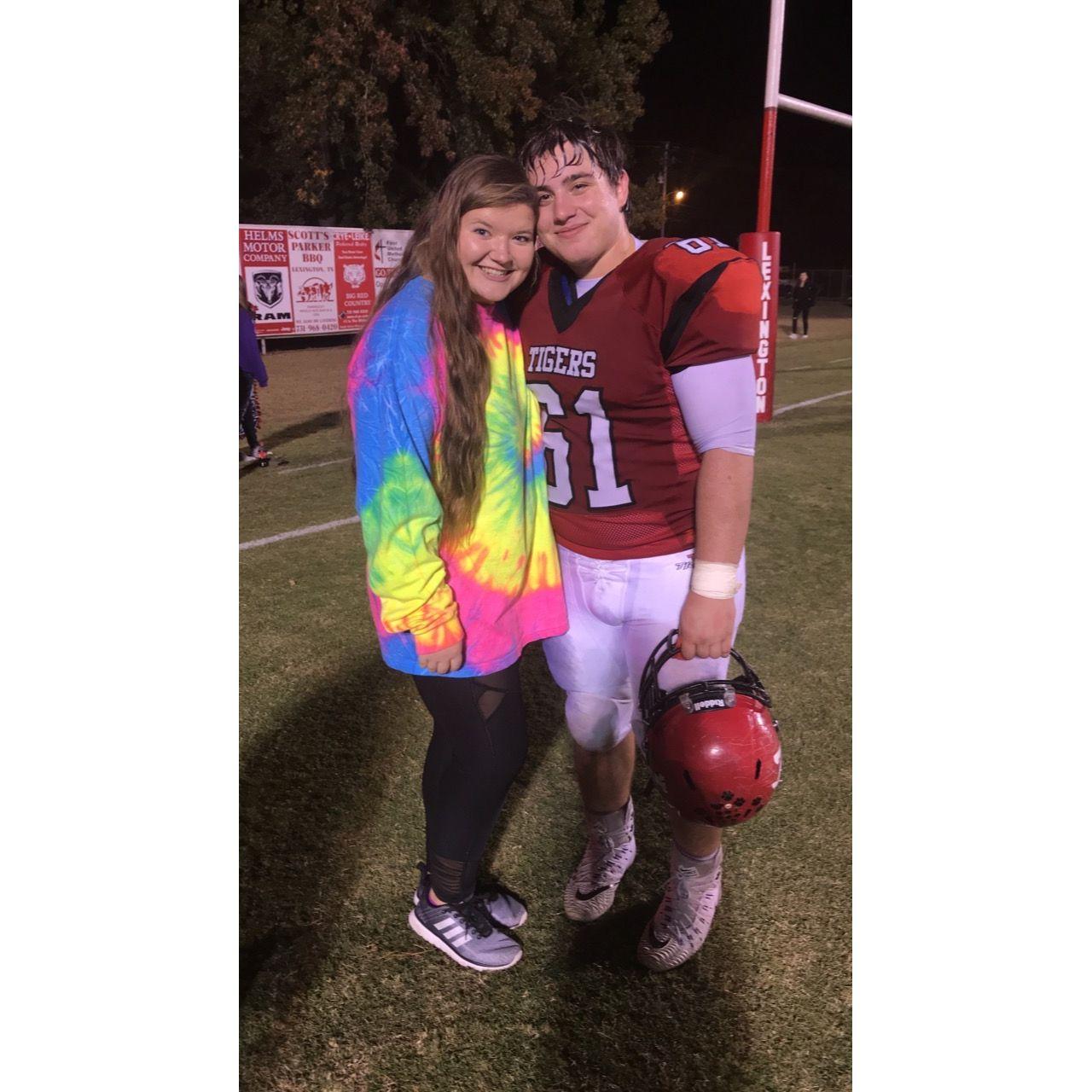 Friday night lights.. would get a picture after every game senior year... win or lose!