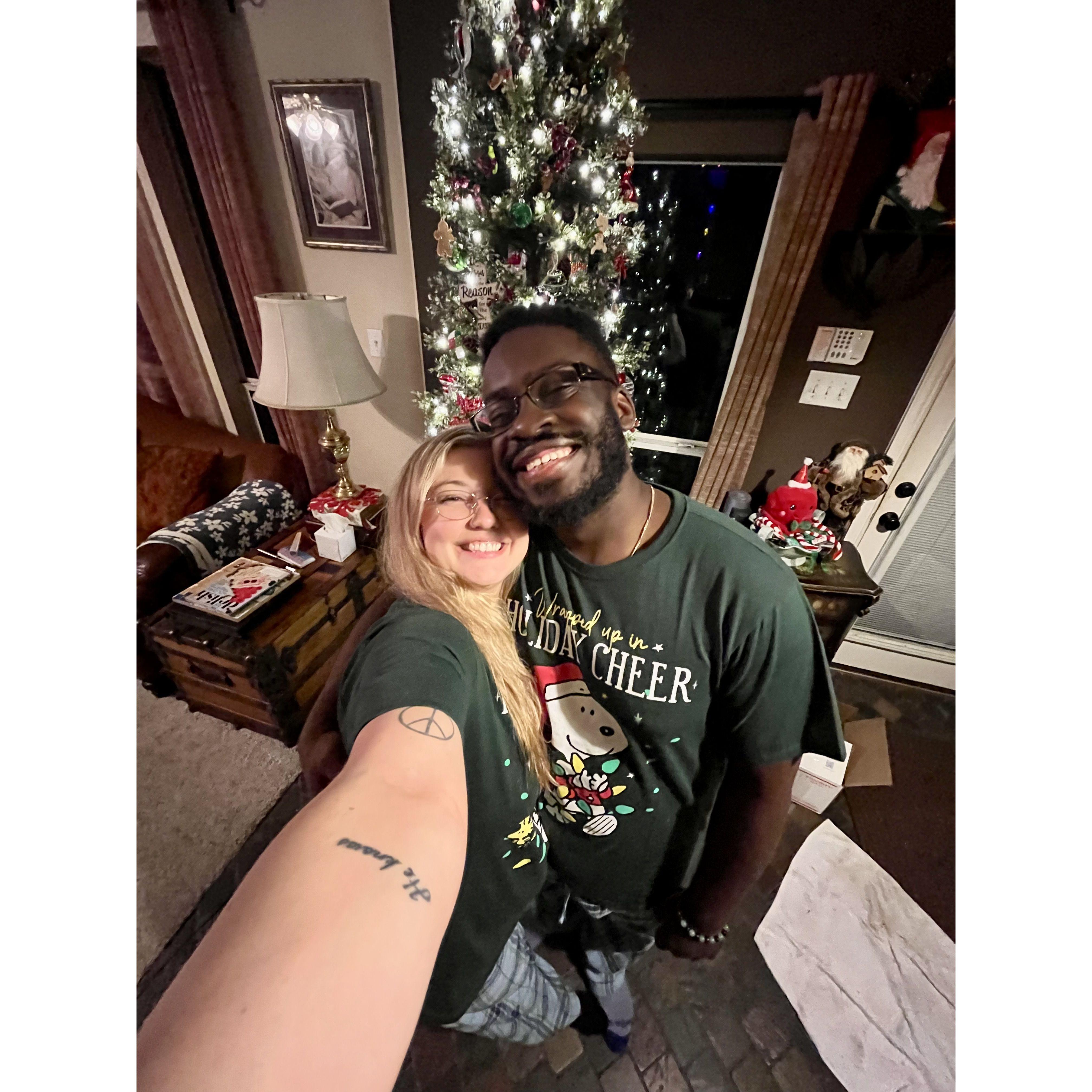 We had matching Christmas jammies, again (2024)!