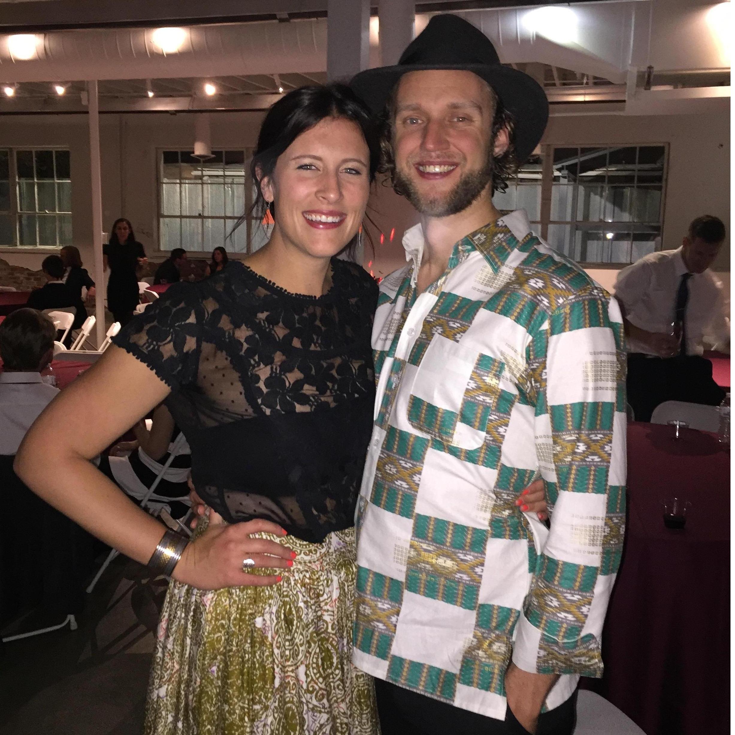 Wearing our formal garb from Rwanda at an MBA Gala