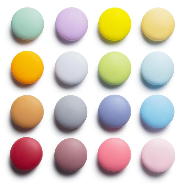 SUNURS Colorful Matte Cute Fridge Magnets for Locker, Strong Decorative Funny Refrigerator Magnets for Whiteboard, Kitchen, and Office (16 Pieces & 16 Colors)