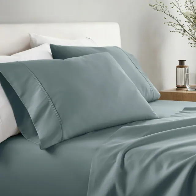 Set Of 2 Solid Pillowcases - Ultra Soft - Becky Cameron, Ocean, King