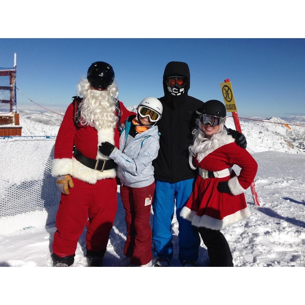 Snowbird, Utah - Catching a few runs with Mr. & Mrs. Clause on Christmas Eve before they go deliver presents.