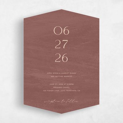 Brown Diamond Wedding Invitation - Belanger Classic