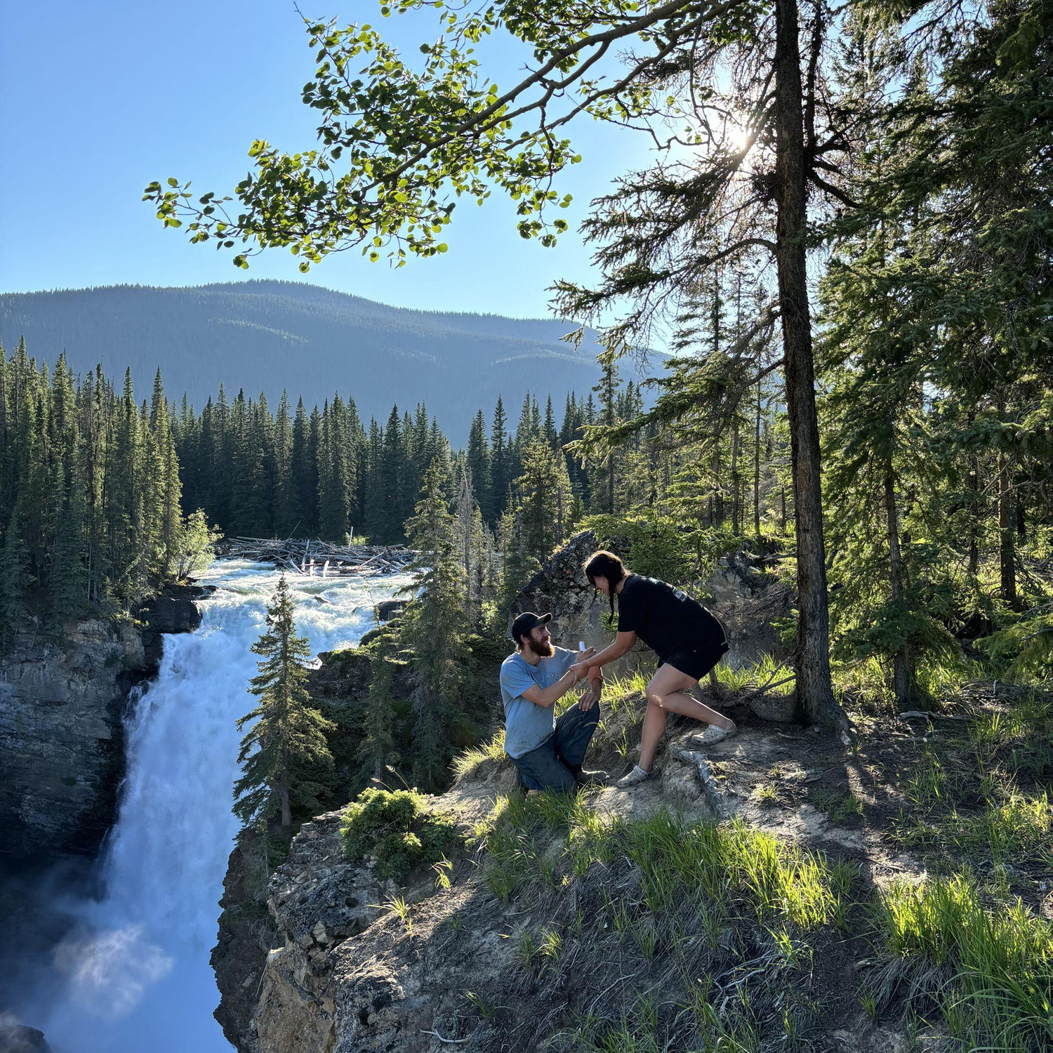 I thought he was going to fall while he proposed
