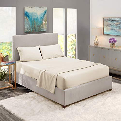 Queen Sheets - Bed Sheets Queen Size – Deep Pocket Hotel Sheets – Cool Sheets - Luxury 1800 Sheets Hotel Bedding Microfiber Sheets - Soft Sheets – Queen - Off White