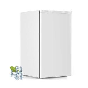 3.2 Cu. Ft. Mini Fridge with Freezer Reversible Door for Flexible Placement, 7 Precise Temp Controls& 2 Easy-Clean Shelves, ldeal for Bedrooms/Offices/Dorms - White