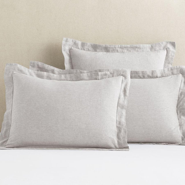 Loden Belgian Flax Linen Sham, Euro