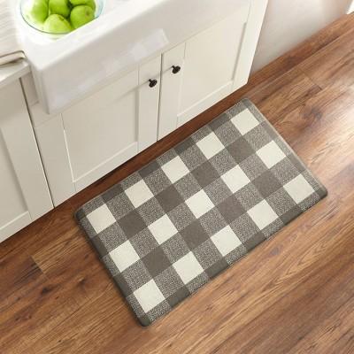 Farmhouse Living Buffalo Check Rustic Comfort Anti Fatigue Kitchen Mat - Elrene Home Fashions