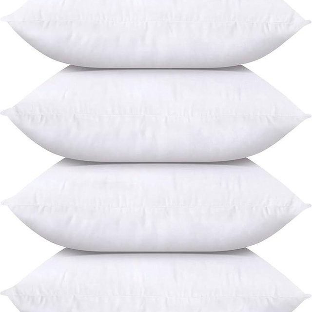 Utopia Bedding Throw Pillows Insert (Pack of 4, White) - 26 x 26 Inches Bed and Couch Pillows - Indoor Decorative Pillow