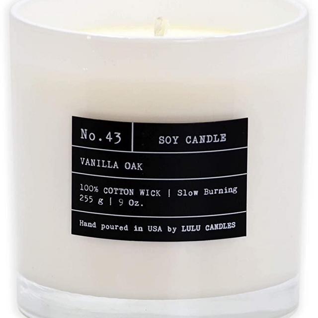 Lulu Candles | Vanilla Oak | Luxury Scented Soy Jar Candle | Hand Poured in The USA | Highly Scented & Long Lasting | 9 Oz. NO LID/NO Box