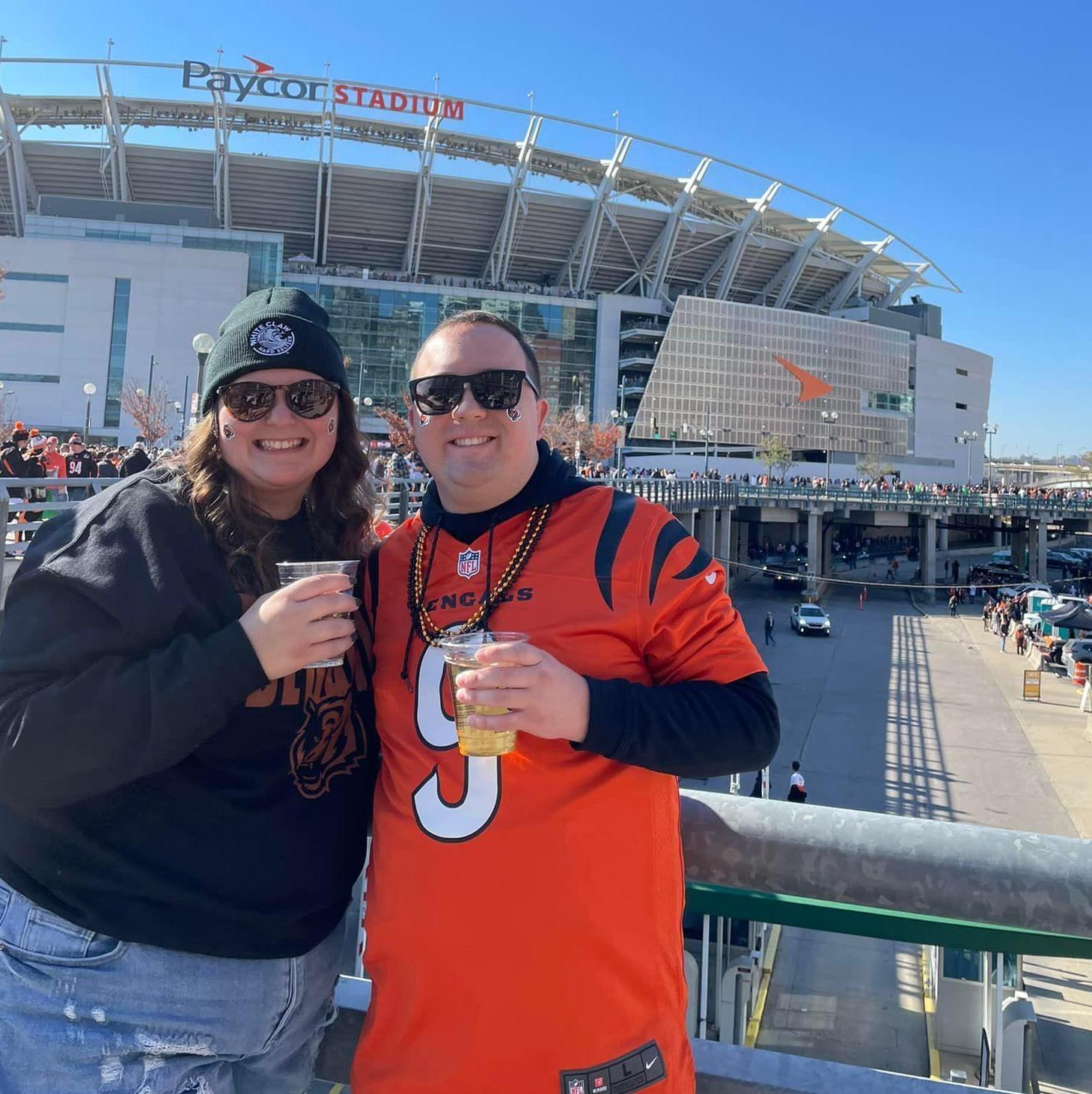 WHO DEY! It didn't take much for Holly to become a passionate Bengals fan with Brandon!