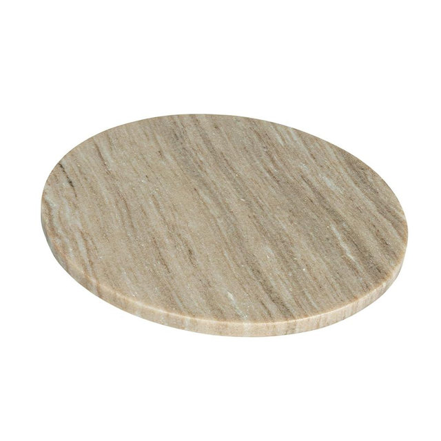 Creative Co-Op Elegant Marble Round Cheese Board, Beige