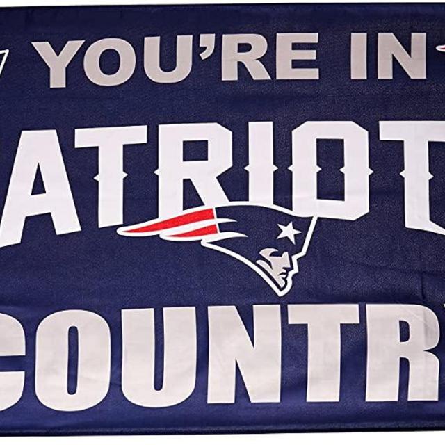 Fremont Die NFL New England Patriots 3' x 5' Flag with Grommets, 3 x 5-Foot, In Country