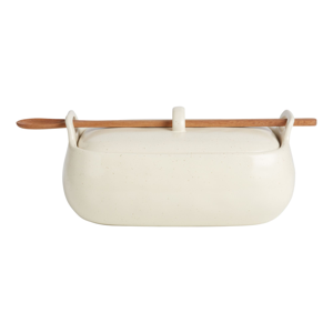 Speckled Covered Ceramic Baking Dish with Spoon - World Market