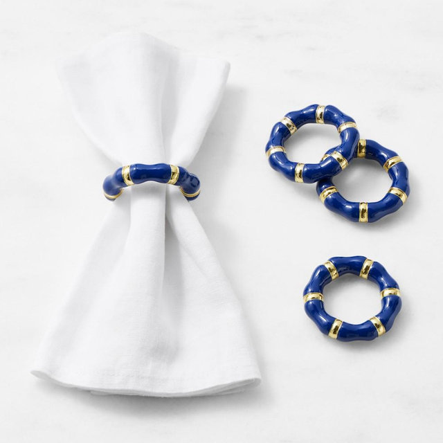 Closionne Bangle Napkin Rings, Set of 4, Blue