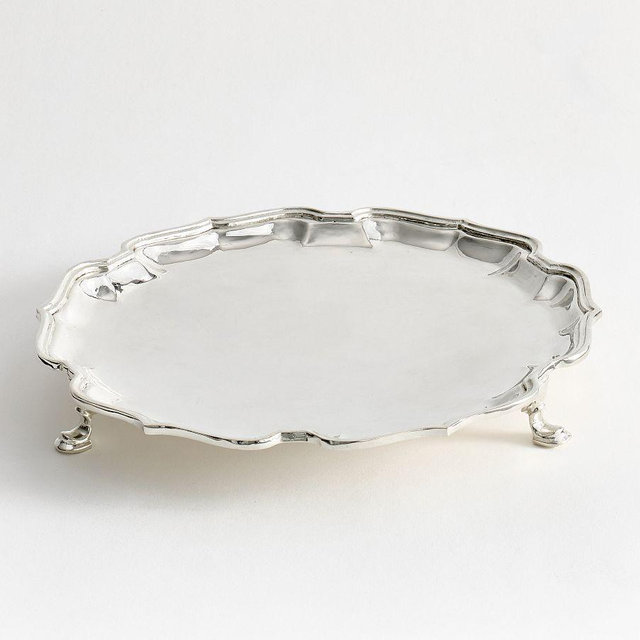 LoveShackFancy Silver Footed Serving Tray - Antique Silver