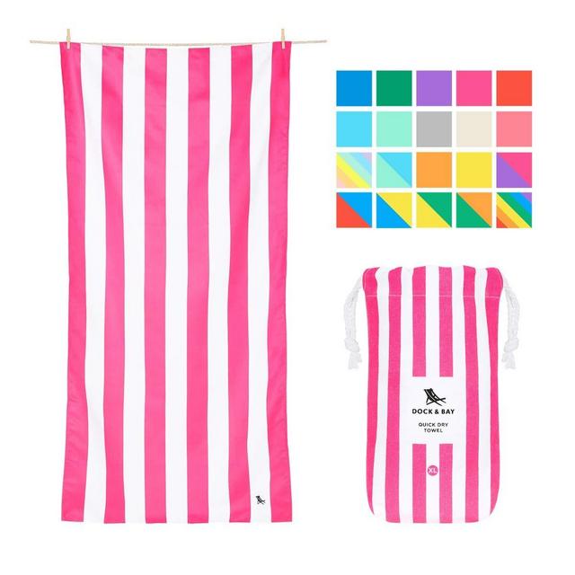 Dock & Bay Quick Dry Towel for Beach - Phi Phi Pink, Extra Large (200x90cm, 78x35) - Sand Proof Beach mat, Fast Drying Towels
